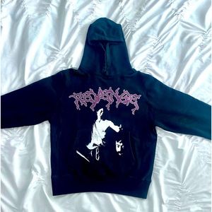 Revenge Nine Months Red Rhinestone Hoodie